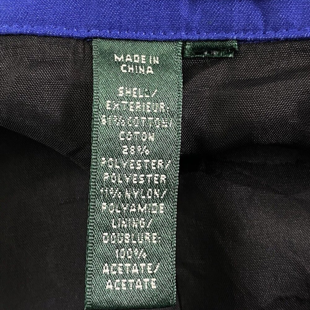 LAUREN RALPH LAUREN Women Midi Trench Coat Size M Blue Length High Neck Rainwear - Picture 9 of 16